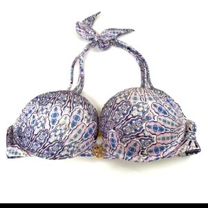 NWOT Victorias Secret Bikini Top 36C Bombshell Blue